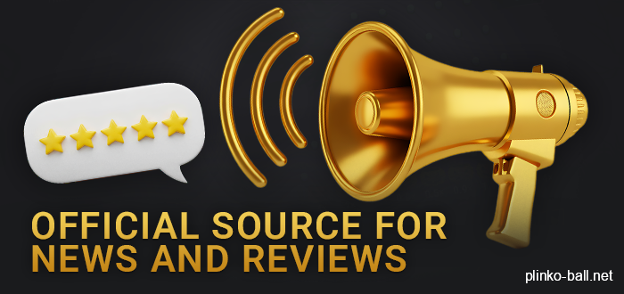 Sources of news and reviews about the game Plinko